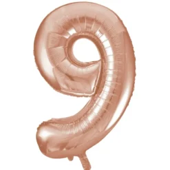 Globo Nº 9 Oro Rosado 86 cm