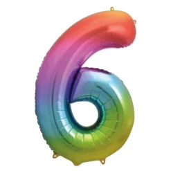 Globo Nº 6 Rainbow 86 cm