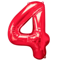 Globo Nº 4 Rojo 86 cm