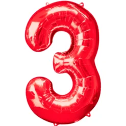 Globo Nº 3 Rojo 86 cm