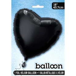 Globo de foil Corazón Negro 45 cm