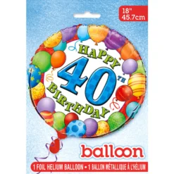 Globo de foil 40 Cumpleaños 45 cm