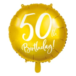 Globo de Foil 50 Cumpleaños Oro 45 cm