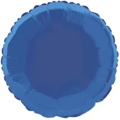 Globo de Foil Redondo Azul Royal 45 cm