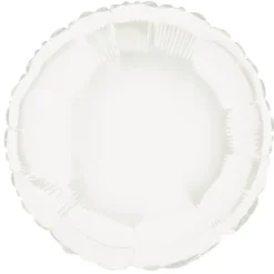 Globo de Foil Redondo Blanco 45 cm