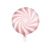 Globo de Foil Redondo Rosa y Blanco 45 cm.