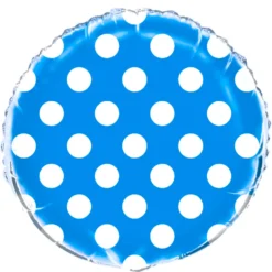 Globo Foil Azul con Lunares