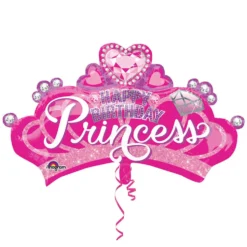 Globo Foil Corona Princesa Rosa