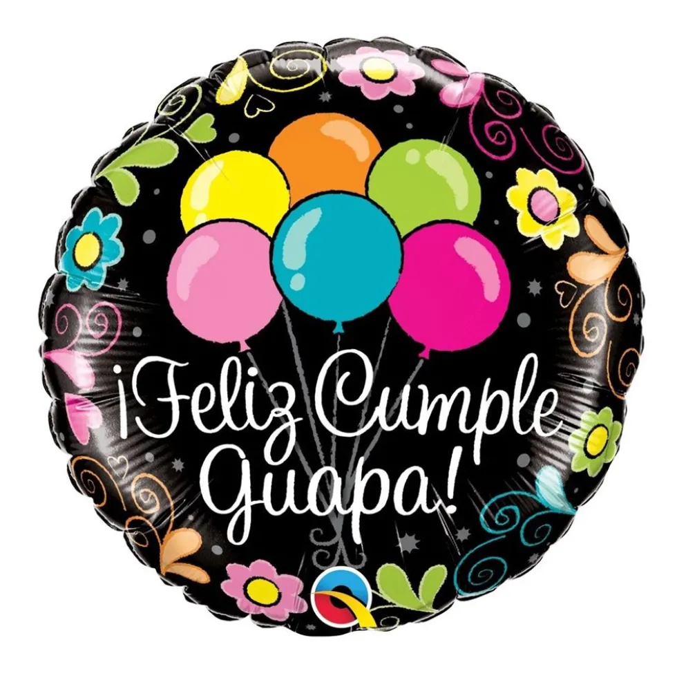Globo Foil Feliz Cumple Guapa 46 cm