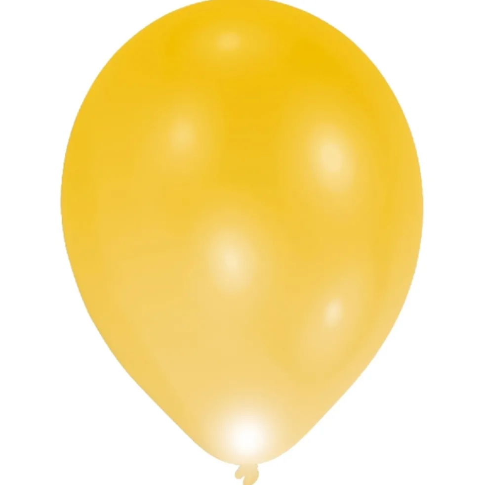 Globo LED color Dorado 5 Unidades