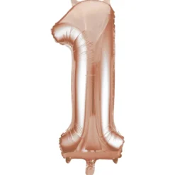 Globo Nº 1 Oro Rosado 86 cm