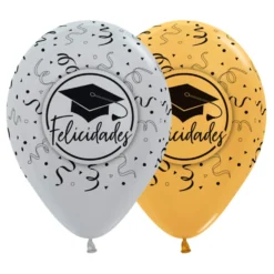 Globos de Látex Felicidades Graduado 30 cm 12 ud