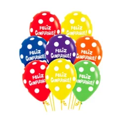 Globos Feliz Cumpleaños Colores Surtidos