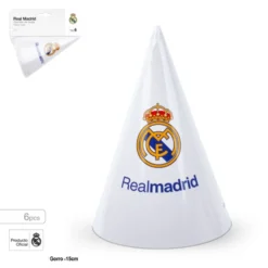 Gorros de Fiesta Real Madrid 15 cm – Pack 6 uds