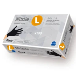 Guantes de Nitrilo Negros - L 100 ud - Rubberex
