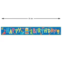 Guirnalda Happy Birthday Animales de la Selva 91 cm