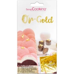 Hojas de Oro Comestibles 24 K - 4 ud - Scrapcooking