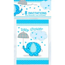 Invitaciones Baby Shower Elefante Azul