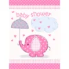 Invitaciones Baby Shower Elefante Rosa