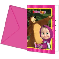 Invitaciones de Cumpleaños Masha y el Oso