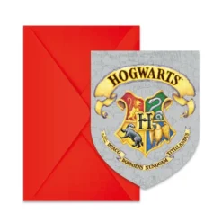 Invitaciones Harry Potter Hogwarts Houses 6 ud
