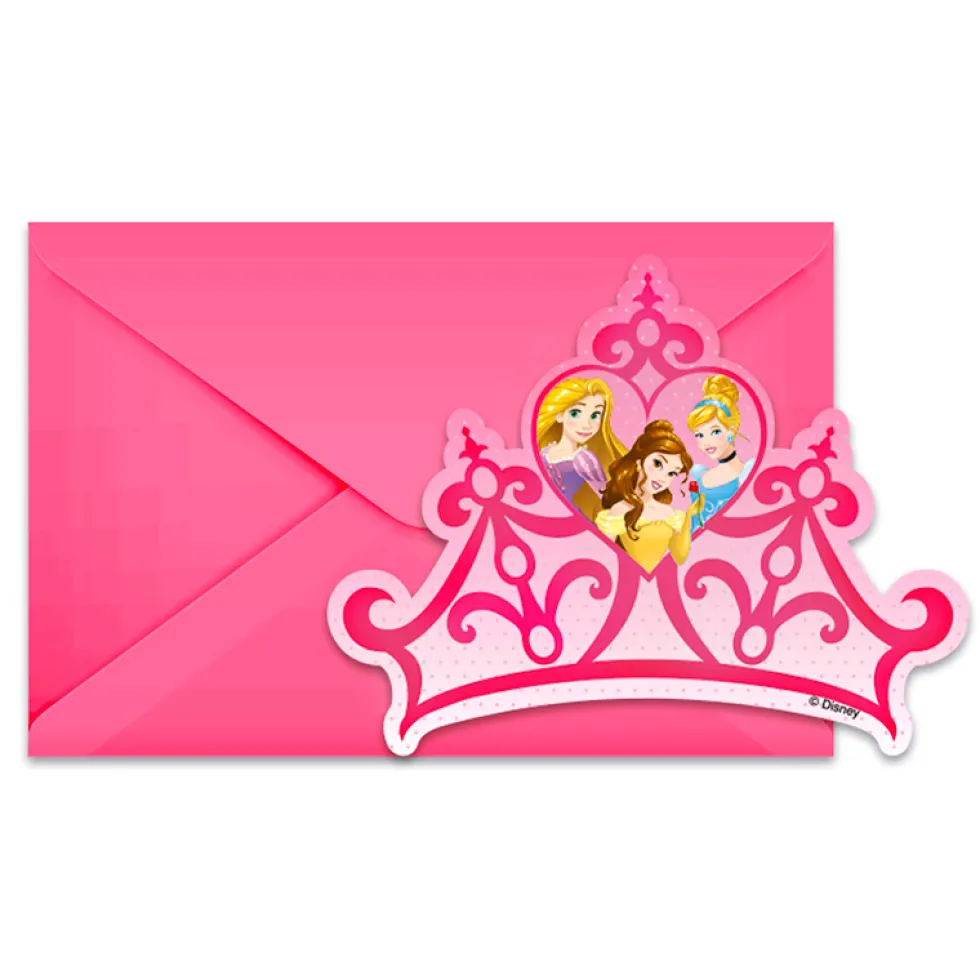 Invitaciones Princesas Disney Modelo B