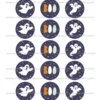 Juego 15 Impresiones Papel de Azúcar Boo Halloween 5 cm