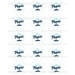Juego 15 Impresiones Papel de Azúcar Día del Padre I 5 cm