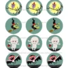 Juego 12 Impresiones Papel Comestible Halloween Modelo F 6 cm