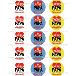 Juego 15 Impresiones Papel de Azúcar Día del Padre H 5 cm