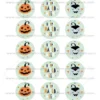 Juego 15 Impresiones Papel de Azúcar Happy Halloween 5 cm