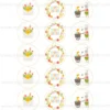 Juego 15 Impresiones Papel de Azúcar Logo Happy Easter B 5 cm