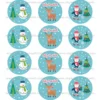 Juego 12 Impresiones Papel de Azúcar Navidad Modelo D 6 cm
