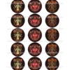 Juego 15 Impresiones Papel Comestible Halloween Monsters B 5 cm