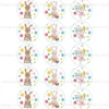 Juego 15 Impresiones Papel Comestible Conejitos de Pascua 5 cm