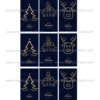 Juego 9 Impresiones 9x5 cm en Papel Comestible Navidad Rectangular C
