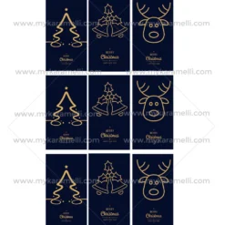 Juego 9 Impresiones 9x5 cm en Papel Comestible Navidad Rectangular C