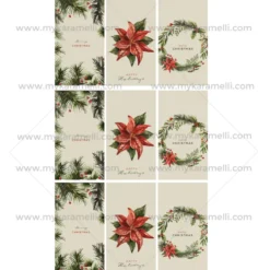 Juego 9 Impresiones 9x5 cm en Papel Comestible Navidad Rectangular B