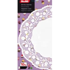 Juego de 10 Blondas Redondas 34 cm