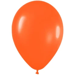 Juego de 12 Globos Naranja Mate 30 cm