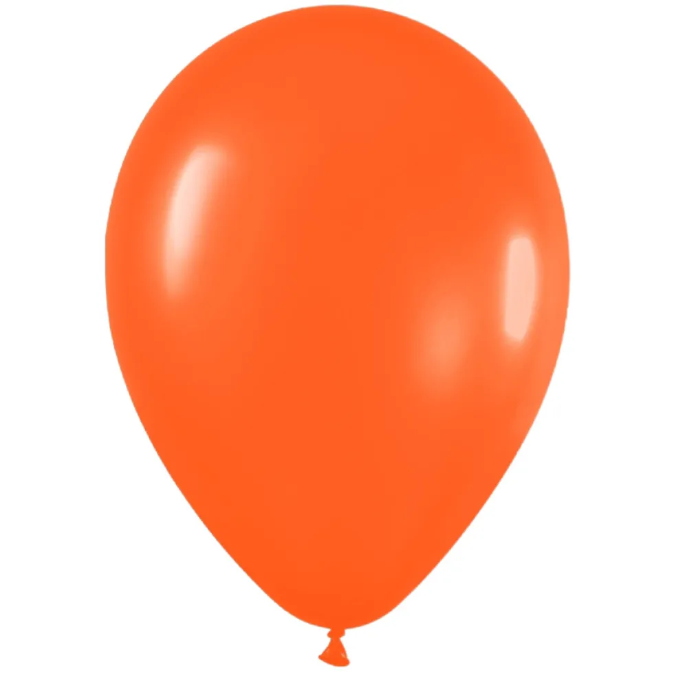 Juego de 12 Globos Naranja Mate 30 cm