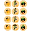 Juego de 12 Impresiones en Papel de Azúcar Halloween Modelo B