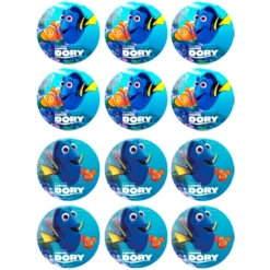 Juego de 12 Impresiones en Papel de Azúcar Buscando a Dory