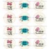 Juego de 12 Impresiones en Papel de Azúcar Verano Modelo C 6 cm