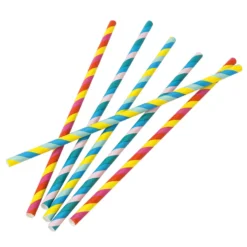 Juego de 30 pajitas multicolores