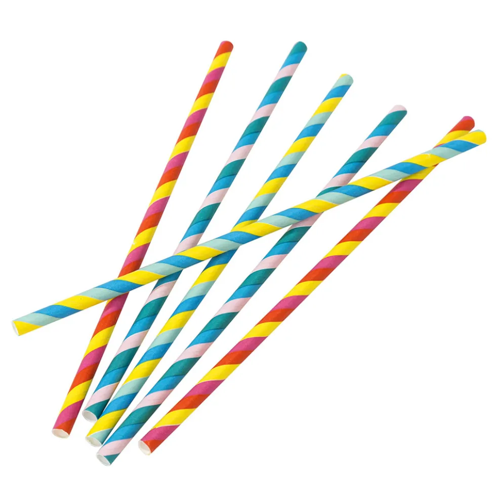 Juego de 30 pajitas multicolores