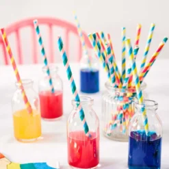Juego de 30 pajitas multicolores