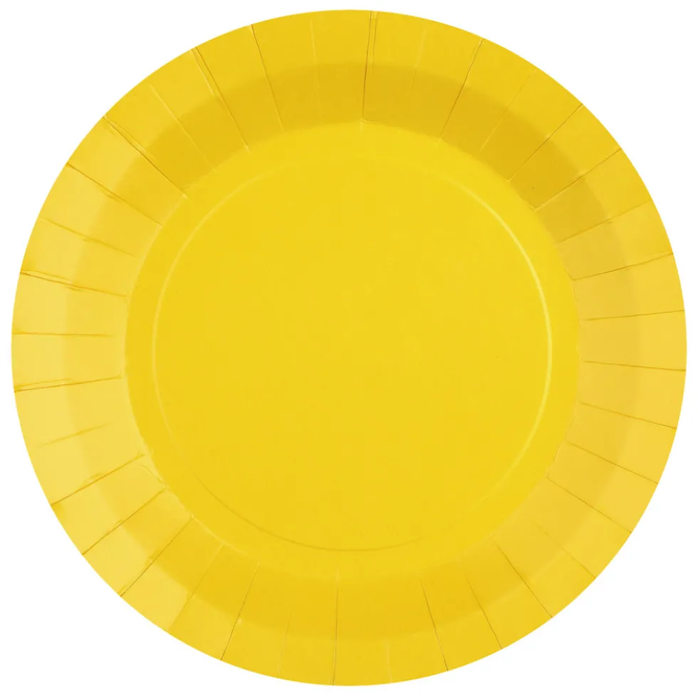 Juego de 10 Platos Amarillos 22 cm