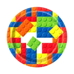 Juego de 8 Platos Building Blocks 17cm