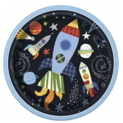 Juego de 8 Platos Espacio Estelar 22,5 cm